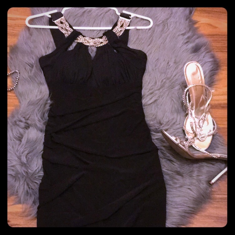 Sexy black formal Bodycon dress